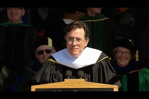 Stephen Colbert gives a funny farewell to Wake Forest University class of 2015